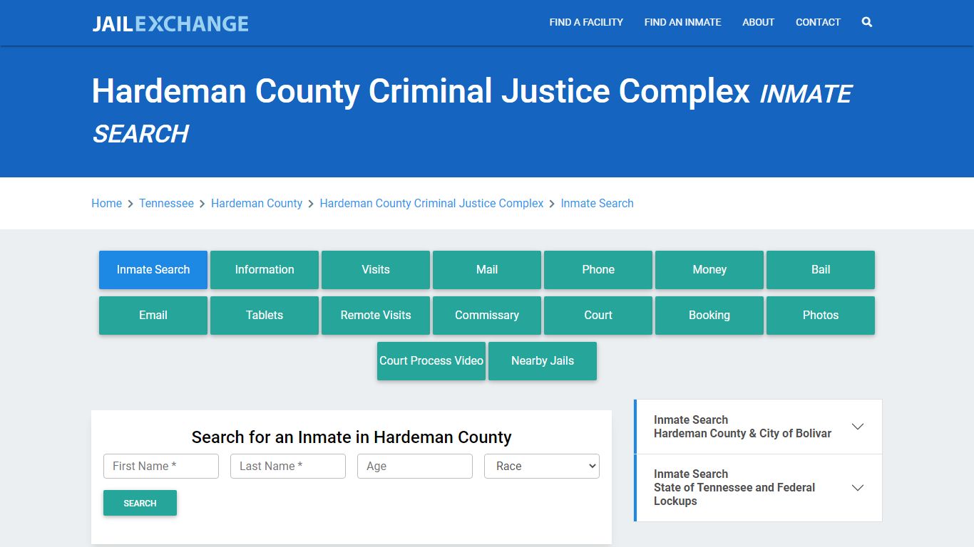 Hardeman County Criminal Justice Complex Inmate Search - Jail Exchange